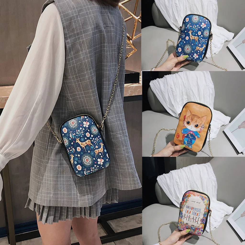 

MUQGEW Lady Messenger Bag Fashion Zipper Animal Print Cute Letters Casual Wild Shoulder Bag Bolso Mujer Sac A Main Clutch Female