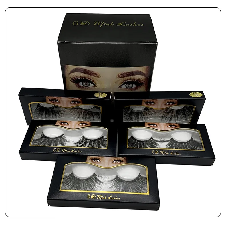 Handmade reusable 6D mink lashes thick natural look long fake plastic cotton stalk 10 styles available 300pairs/lot DHL | Красота и