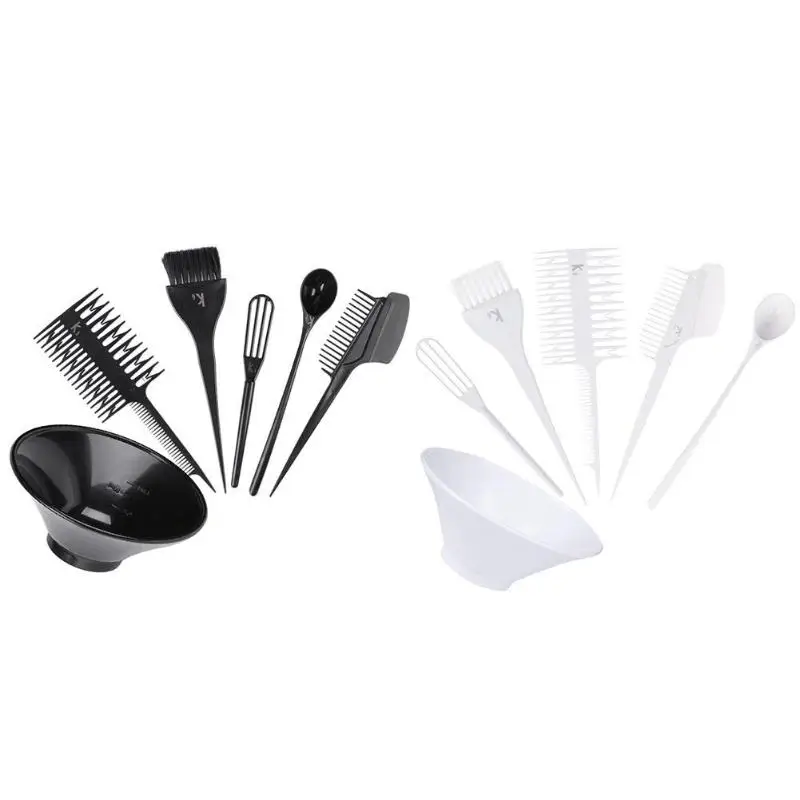 High Quality 6pcs Hair Dye Tool Kit Salon Hair Coloring Bowl Hair Color Cream Mixer Hair Color Brush Comb Hairdressing Set High Quality 6pcs Hair Dye Tool Kit Salon Hair Coloring Bowl Hair Color Cream Mixer Hair Color Brush Comb Hairdressing Set
