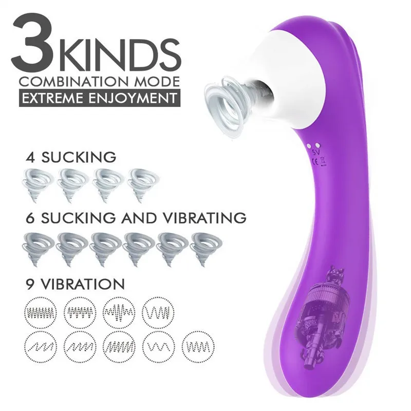 2 In 1 Powerful Nipple Vibrator Clitoris Nipple Sucker Clit Sucker G Spot Vibrator Sex Toys For Woman Clitoris Sucke X286-1