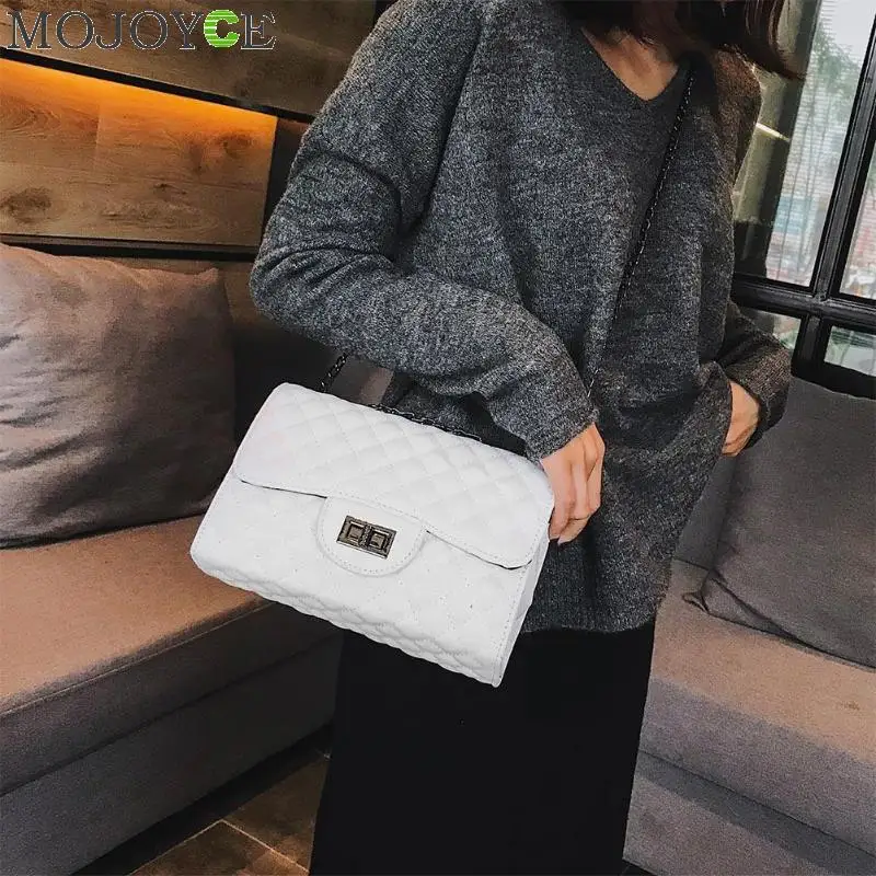 2018 Black Women Shoulder Bags Female Party Crossbody Chain Bag Plaid Handbag Quilted Sac A Main Femme Women Leather Handbags