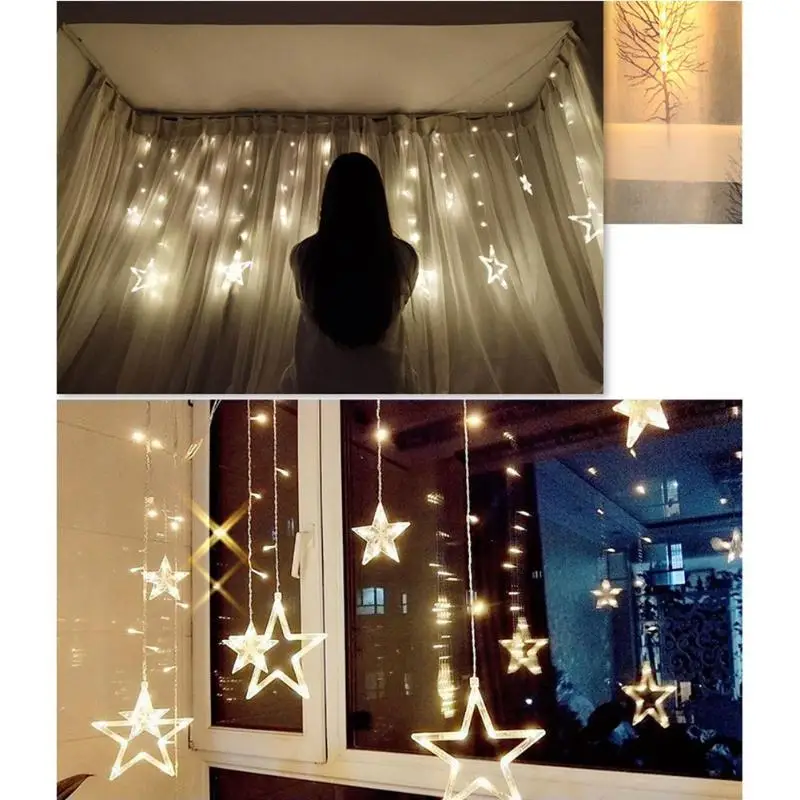 

1.5m 138LED Five-pointed Star String Lights Fairy Lamp for Bedroom Chritmas