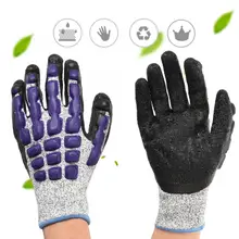 Уровень 5 порезостойкие латексные рабочие перчатки для защиты труда Нескользящие защитные перчатки