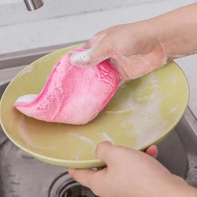 1 PC Magia Cucina Micro Piatto di Fibra di Spazzola Durevole Ciotola Spazzole pe 1 PC Magia Cucina Micro Piatto di Fibra di Spazzola Durevole Ciotola Spazzole pe