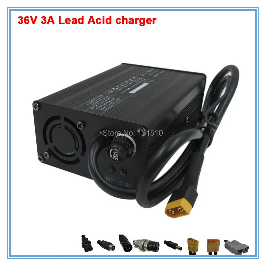 120W 36V 3A lead acid battery charger 36V electric bike e scooter charger wheelchair charger 36V