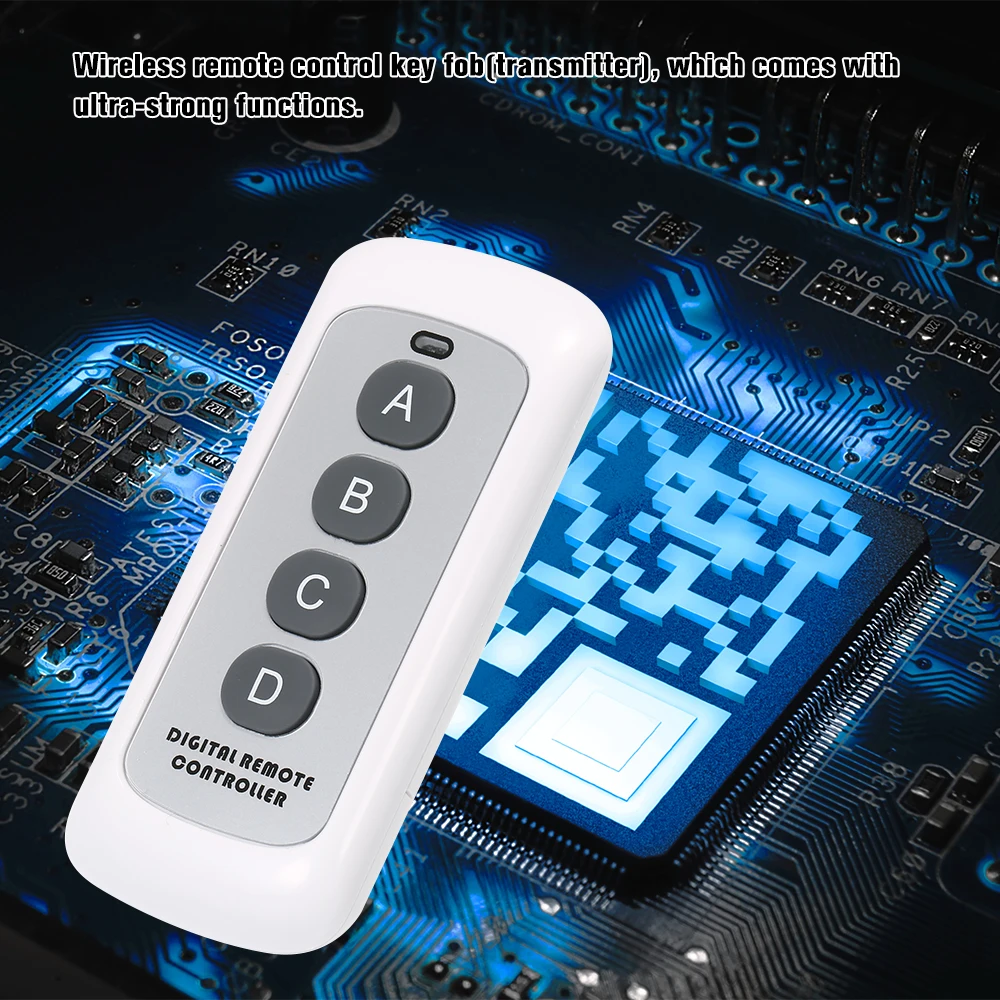 

eWeLink 433MHz 4Button EV1527 Code Key Remote Control Switch RF Transmitter Wireless Remote Control Key Fob Garage DoorOpener