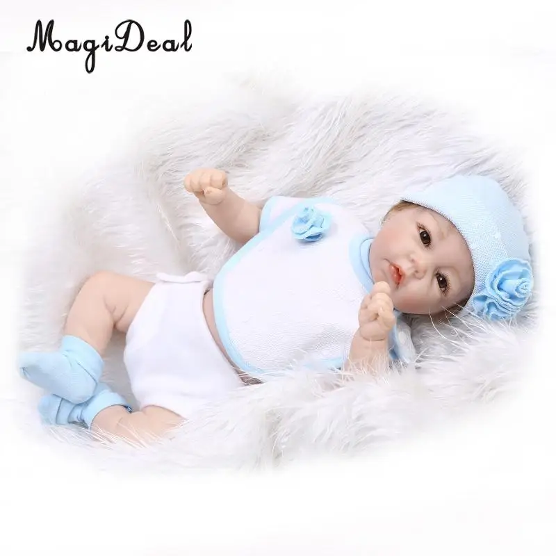 

NPK NPKCOLLECTION 50cm 20 inch Lifelike Silicone Vinyl Reborn Dolls Newborn Babies Doll Alive Boy Doll Kids Toys