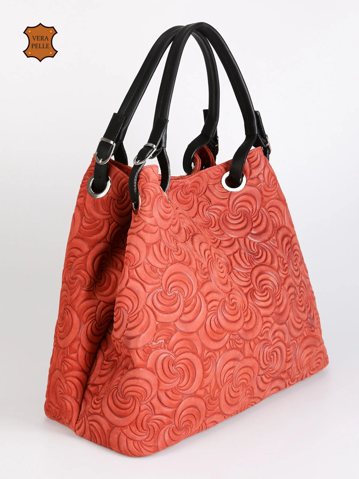 Cuir Verde En Avec Usiné Trame rosso tout Sac Fourre rosa Eq10xwT5