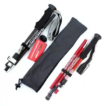 Спорт на открытом воздухе телескопическая складная Треккинговая палка альпинизм путешествия по ходьбе Изысканный полиэстер альпинизм трость