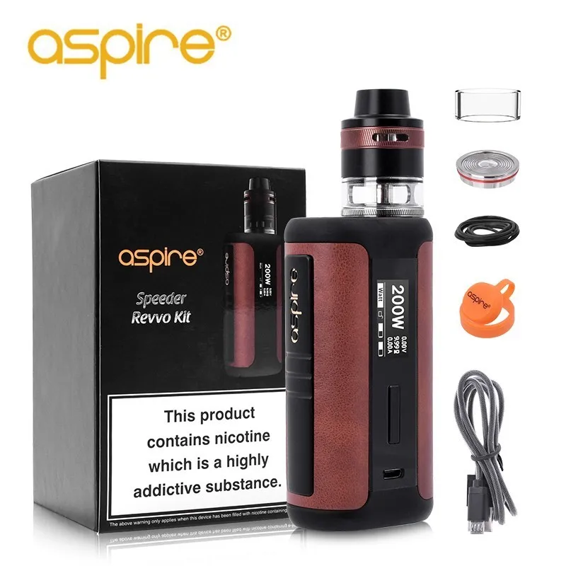 Electronic Cigarette Aspire Speeder Revvo 200W High Power Vape Kit Support TC/VV/VW/TCR and CPS Modes Compatible with 18650 Cell Electronic Cigarette Aspire Speeder Revvo 200W High Power Vape Kit Support TC/VV/VW/TCR and CPS Modes Compatible with 18650 Cell