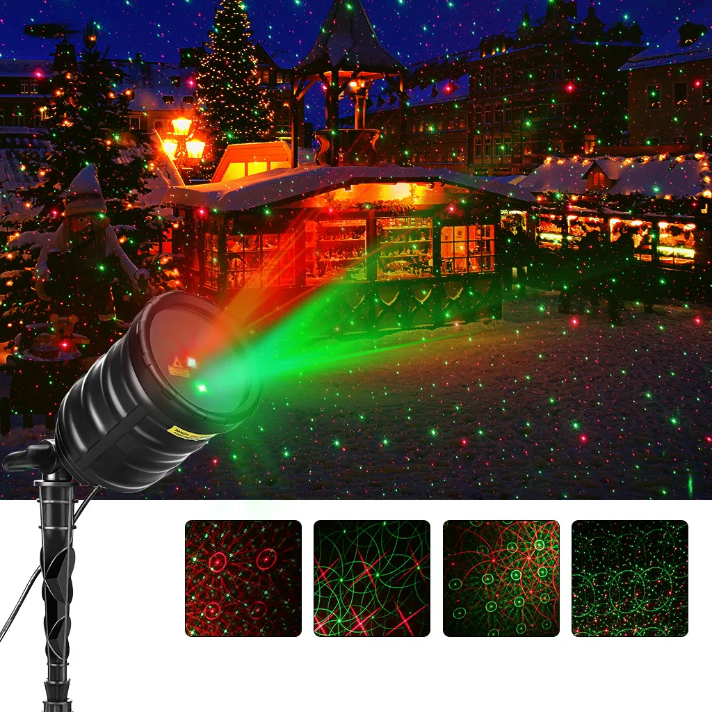 Suaoki Outdoor Laser Light Red/Green Star Projector with Waterproof for