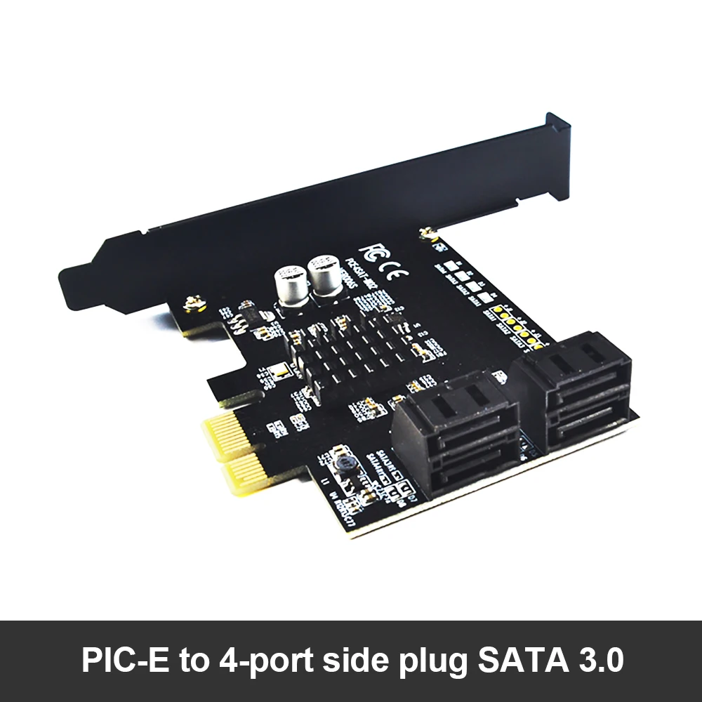 

SATA 3.0 Expansion Card to PCI-E 4 Port 6G Riser Card Extended IPFS Hard Disk Conversion Card Marvell 88SE9215 New Arrival