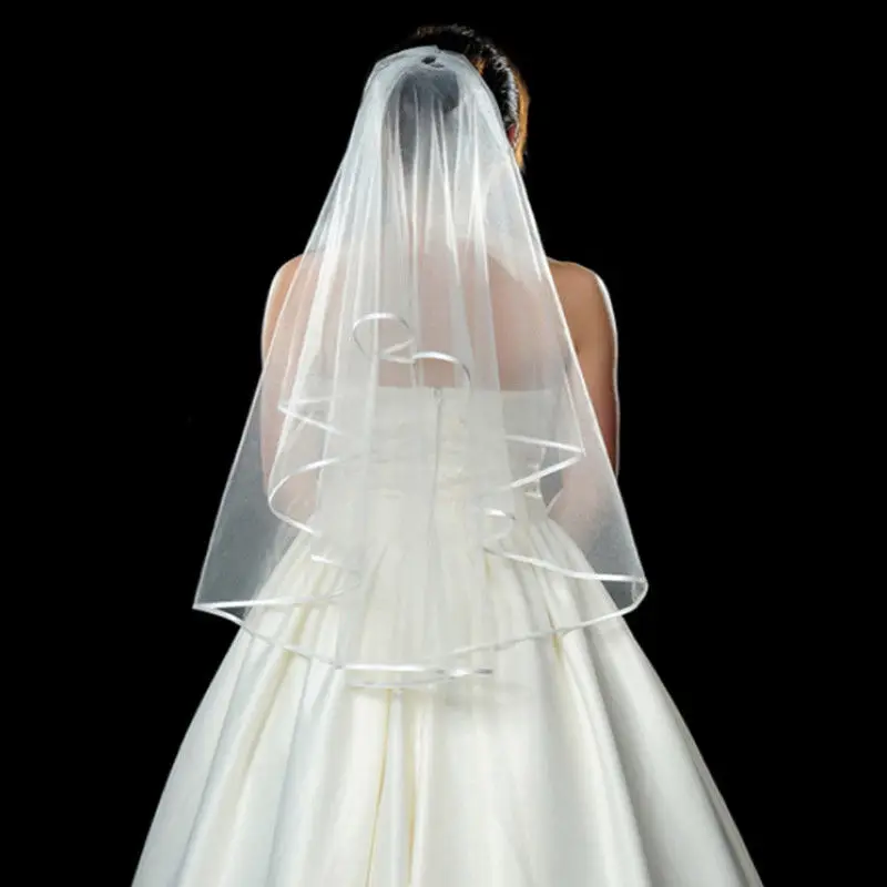 3M Cathedral Length Lace Edge Bride Wedding Bridal Veil Long Trails Accessories 3M Cathedral Length Lace Edge Bride Wedding Bridal Veil Long Trails Accessories