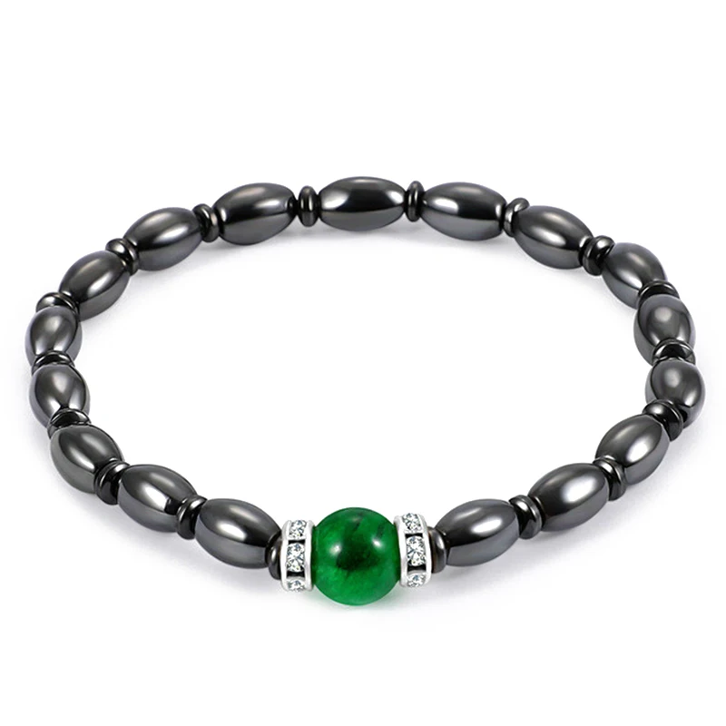 

Black gallstone magnetotherapy health care Weight loss Bracelet Radiation protection bracelet #13