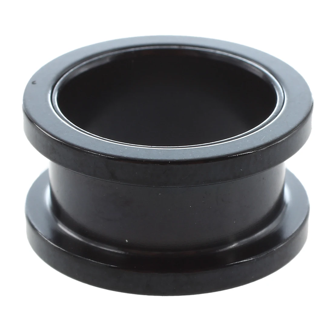 

1 pair Stainless steel Screw-on Double-Flared Hollow Ear Plug Flesh Tunnel Black