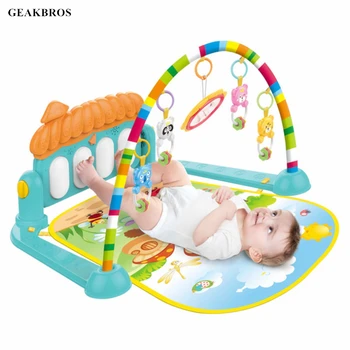 

3 in 1 Baby Play Mat Kids Rug Educational Puzzle Carpet With Piano Keyboard Cute Animal Playmat Infant Gym Crawling Rack Toys