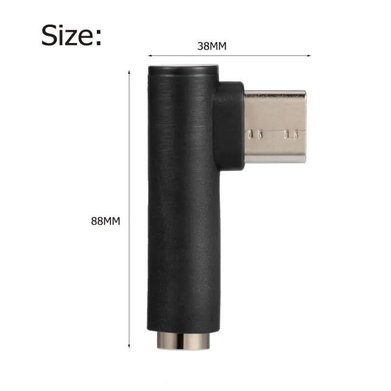 USB-C адаптер для наушников 90 градусов тип-c штекер 3,5 мм Женская гарнитура AUX аудио кабель конвертер Разъем для samsung