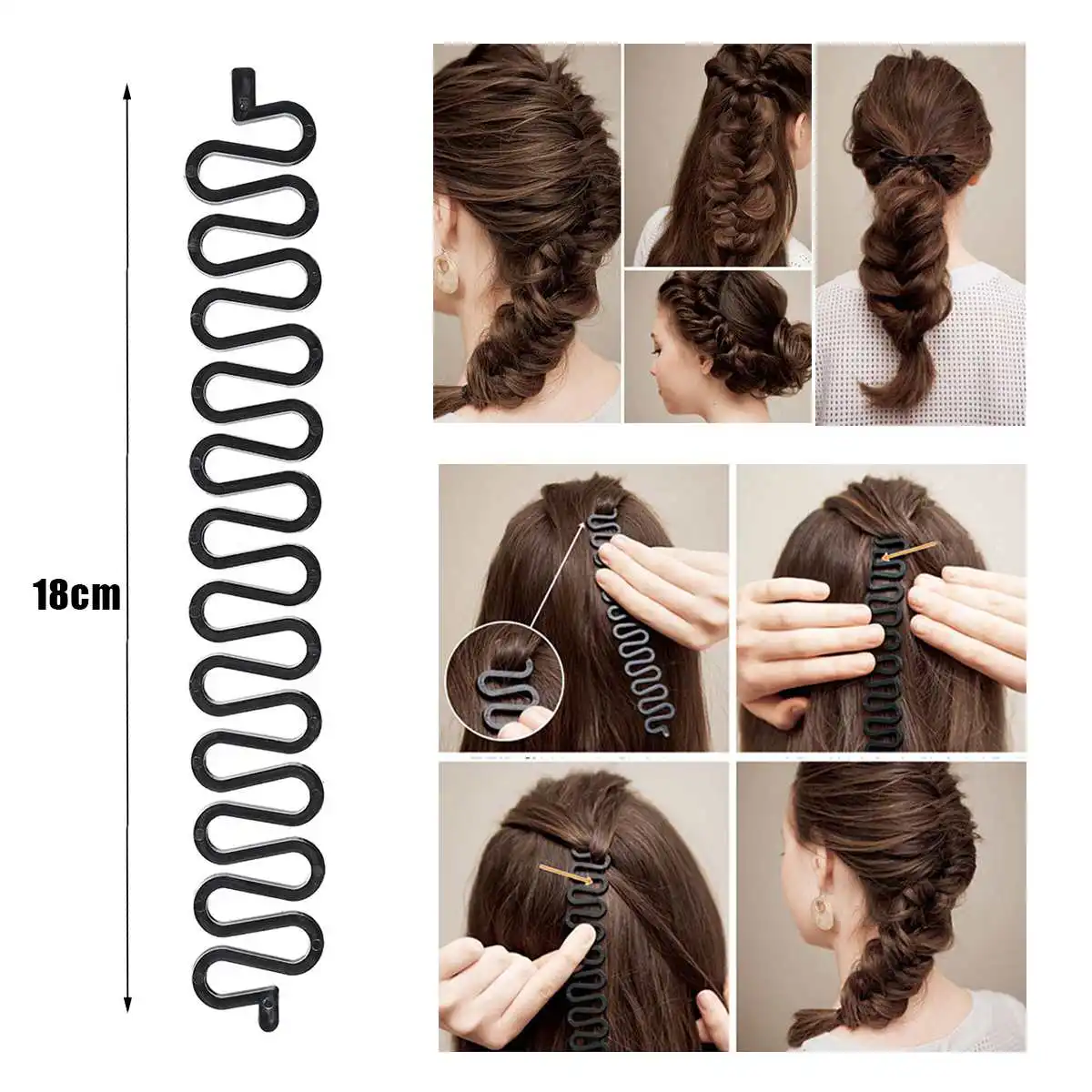 6pcs 5Kinds Magic Fashion Hairdressing Combs Braiders Tools DIY Hair Loop Twist Styling Hairdressing Straight Hair Braiding Tool 6pcs 5Kinds Magic Fashion Hairdressing Combs Braiders Tools DIY Hair Loop Twist Styling Hairdressing Straight Hair Braiding Tool