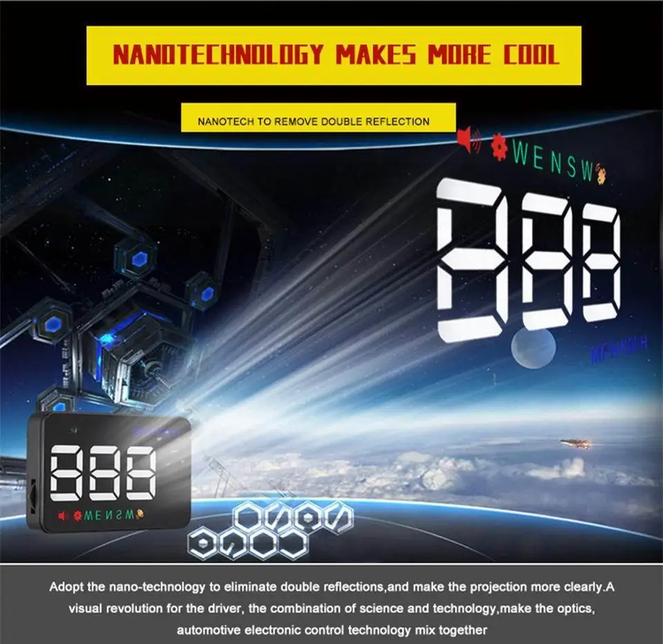  35 Zoll GPS HUD Auto Head Up Display Auto Windschutzscheibe Projektor Auf-Board Computer hud Displa