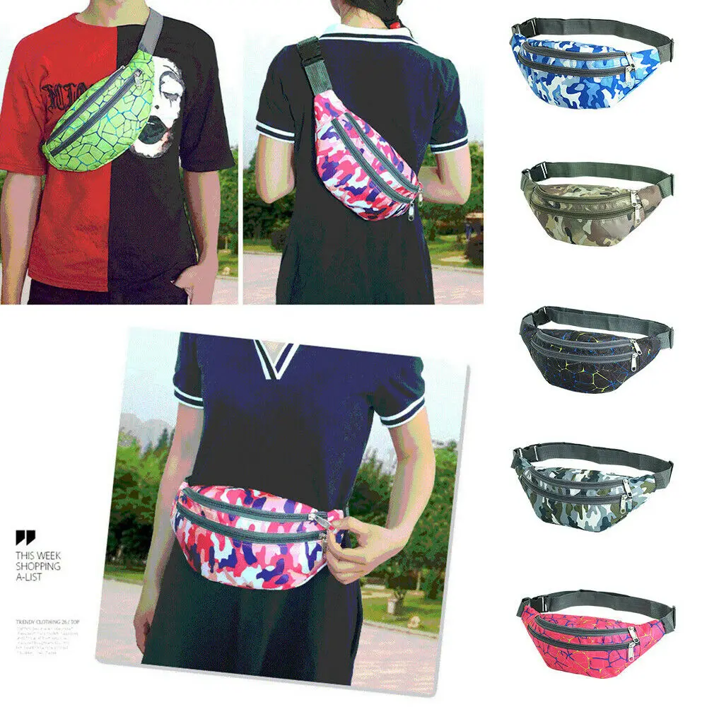 

Men And Women Fashionable Outdoor Travel Bumbag Practical Portable Waist Money Belt Passport Zipped Security Pouch
