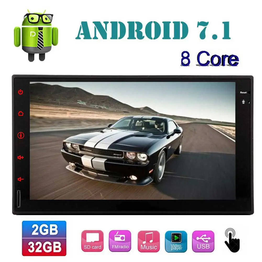 Sale Eincar 7 inch Touch Screen Android 7.1 Octa Core Car Radio Stereo In Dash Head Unit Double Din GPS Navigation 1080P Bluetooth 1
