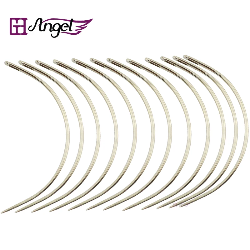 GH Angel 12pcs 6cm C TYPE Curved Needles Hair Weaving Thread