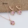 Irina Wedding Accessories Charming Fashion Jewelry Set Women Yellow Gold Color  Chain Necklace Earrings Set Zircons Jewelry Sets ► Photo 3/6