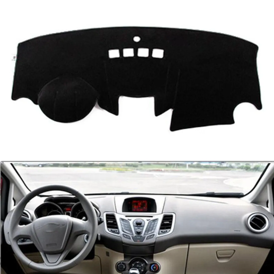 

Dongzhen Fit For Ford Fiesta 2009 to 2014 Car Dashboard Cover Avoid Light Pad Instrument Platform Dash Board Cover