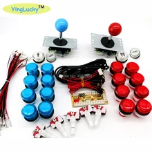 Игровые джойстики PC Нулевая задержка игровой Шкаф DIY комплект для 5 в светодиодная Кнопка sanwa Джойстик 1 и 2 плеер кнопка пуска монет