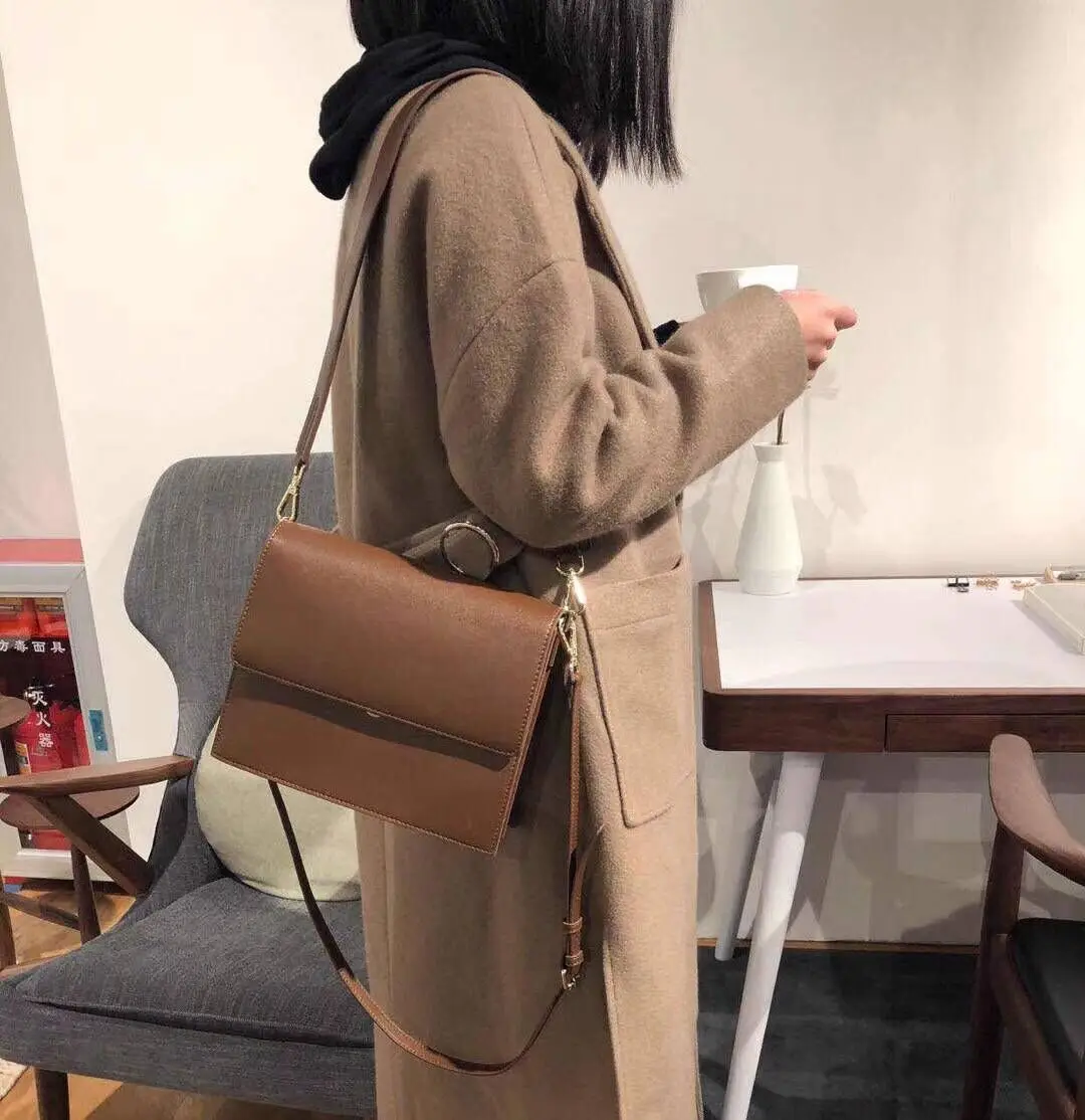 

Real Leather Shoulder Bag Luxury Handbags Women Bags Designer Shoulder Strap Antique Minimalist Leisure Clutch Lady Lunch Bag