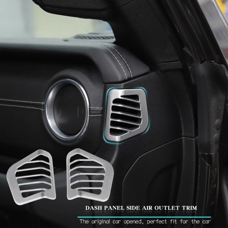 

2x Inner Parts Dashboard Side Air Outlet Vent Cover Trim For Jeep Wrangler-JL US