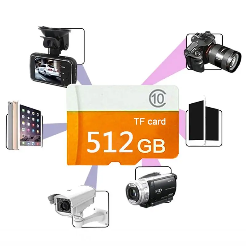 

8GB-512GB Micro SD Card Memory Card Neutral for Mobile Phone Driving Recorder high speed Read Tablet Card Reader Card Sleeve