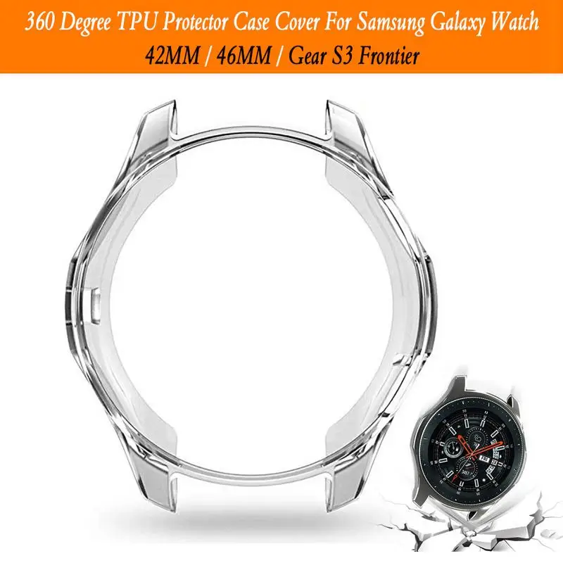 

360 Degree TPU Smart Watch Protector Case Cover Shell For Samsung Galaxy Watch 42MM 46MM Gear S3 Frontier Protective Shell