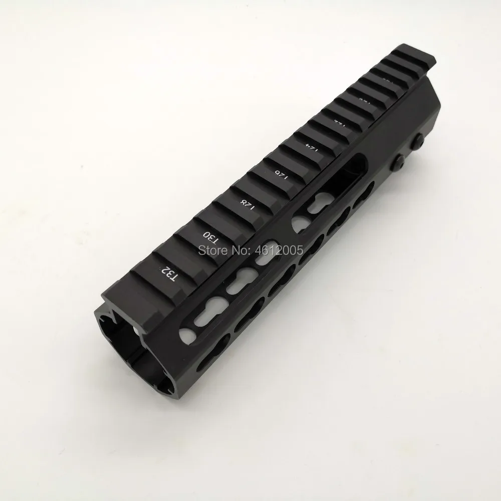 7 дюймов тактический keymod трубчатое цевье супер тонкий ar 15 Handguard Quad рельсовая сталь