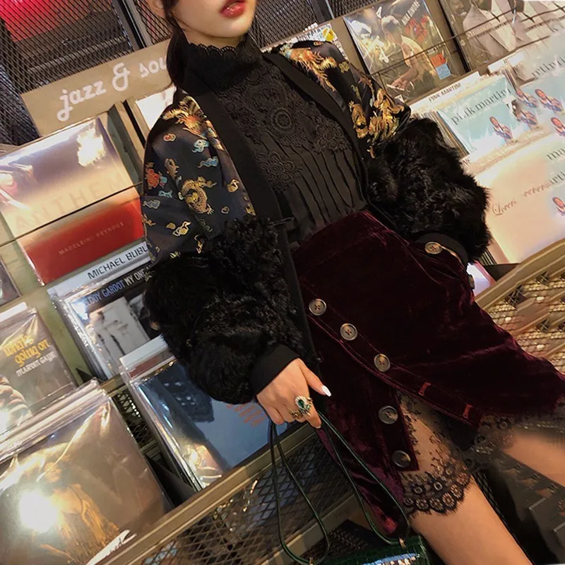 Koop Chicever Zomer Casual Solid Lace Hollow Out Vrouwen Stand Kraag Bladerdeeg Mouw Slanke Plus Size Vrouwelijke Top Kleding 2019 nieuwe