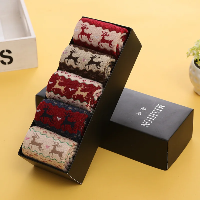 

horswula Socks Winter Warm Korea Thick Gold Deer Rabbit Wool Socks Stall Women Socks calcetines medias de mujer drop shipping