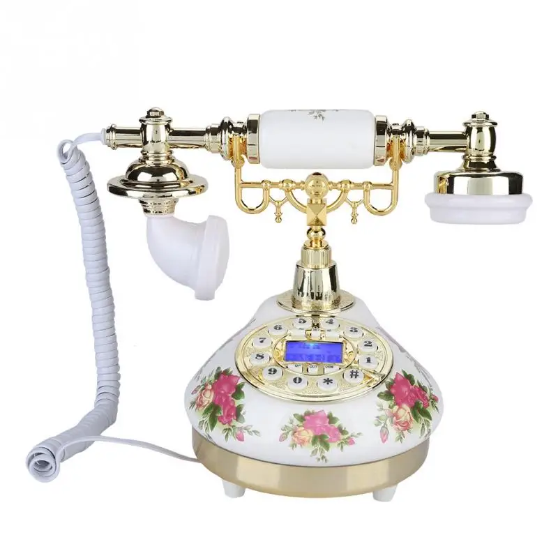 

Retro Wired Corded Telephone Landline FSK/DTMF Telephone Line Powered Office Home Phone 50 Incoming Call Log
