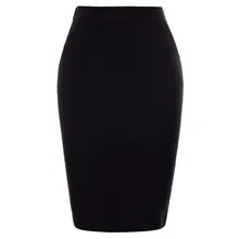 Kate Kasin Womens Elegant Ruched Knee Length Pencil Skirts Stretchy Cotton Business Skirts Hips-Wrapped Bodycon Skirts