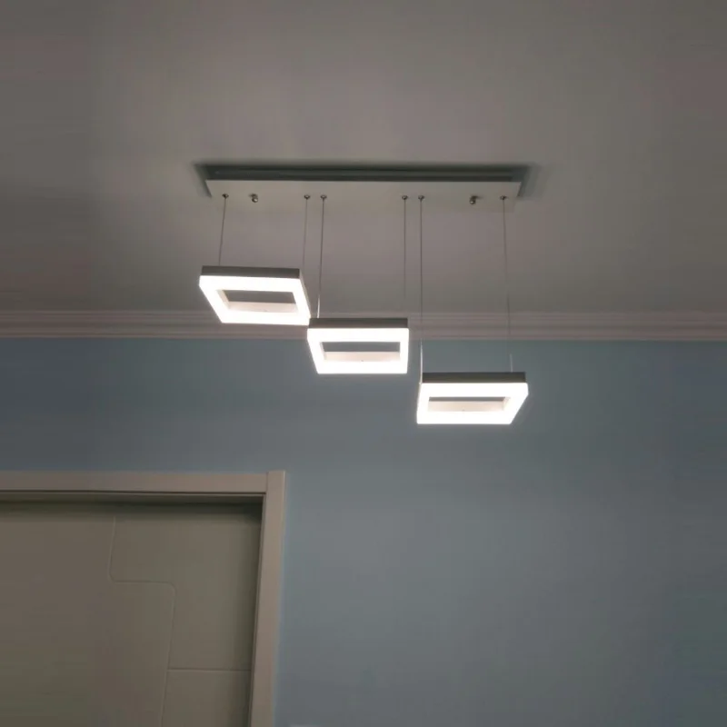 Us 219 0 Study Room Sqare Led Suspension Luminaire Hanging Lamp Dining Room 4 6 Modern Led Pendant Lights Office Led Commercial Lighting In Pendant