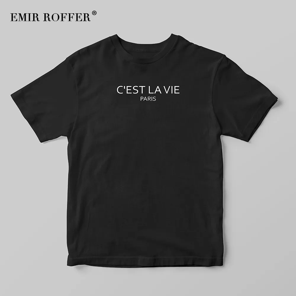 EMIR ROFFER CEST LA VIE футболка Женская Базовая хлопковая Футболка женская белая Летняя