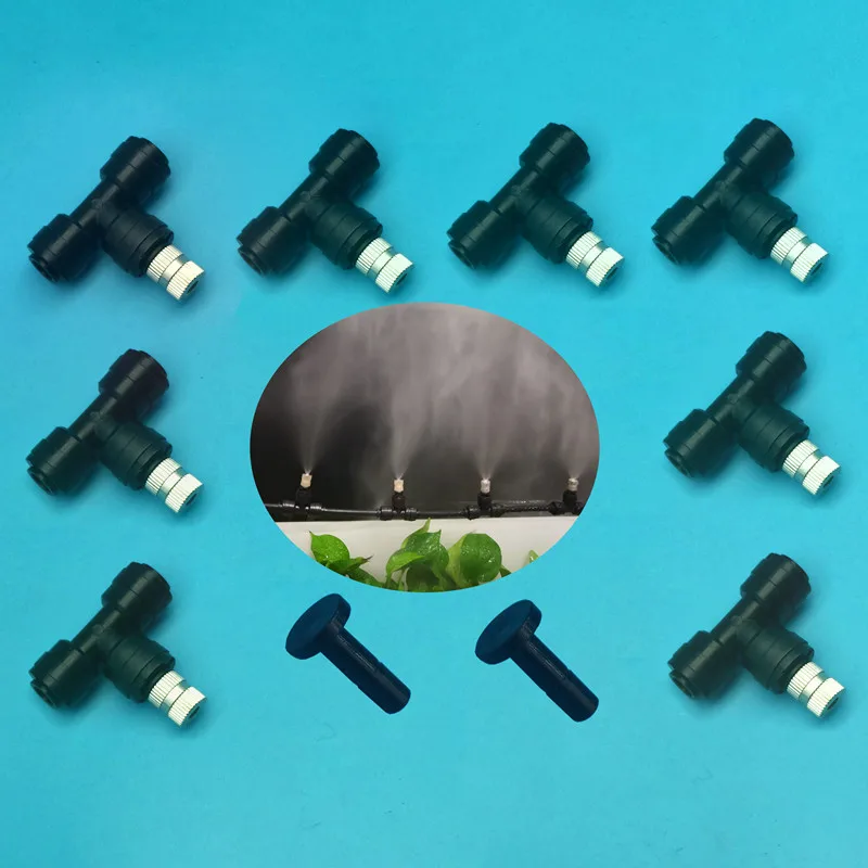 

12pcs Atomization Nozzle Water Control Sprayer Mocro Irrigation Plant Self Garden Mist Sprinkler with 10pcs 1/4'' Hose Connector