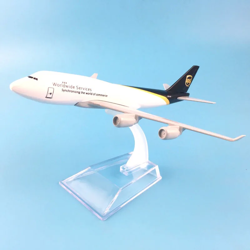 

16cm Plane Model Airplane Model UPS Airlines Airplanes Boeing 747 Aircraft Model 1:400 Diecast Metal Plane Toy Gift Free