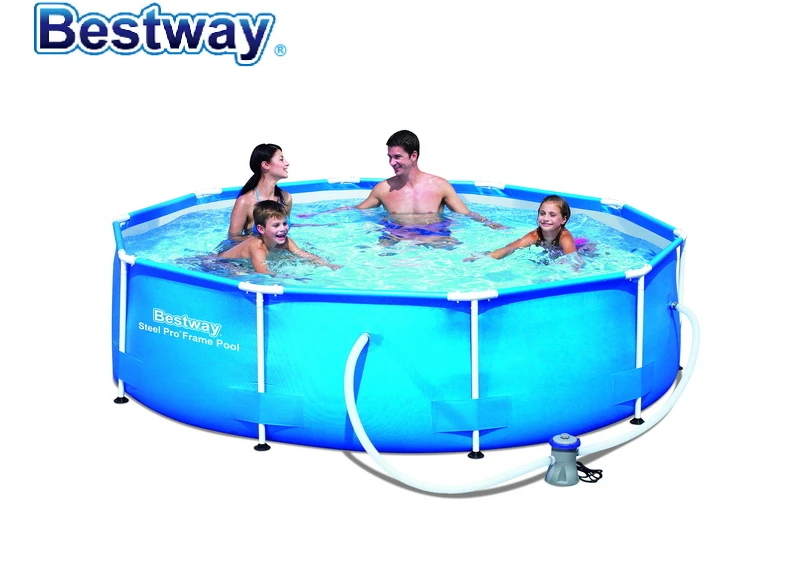 56415 Bestway 366*76 см рама бассейн без фильтра 12'* 3" Открытый над землей толстый детский бассейн-пруд