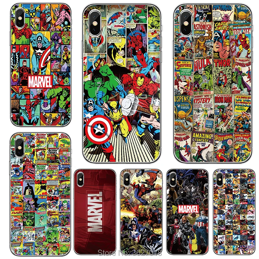 

For Asus Zenfone Max Pro M2 ZB631KL Case soft TPU Cover For Asus 5Z ZS620KL ZB631KL ZB633KL ZB602KL ZB555KL Marvel Comic Cases