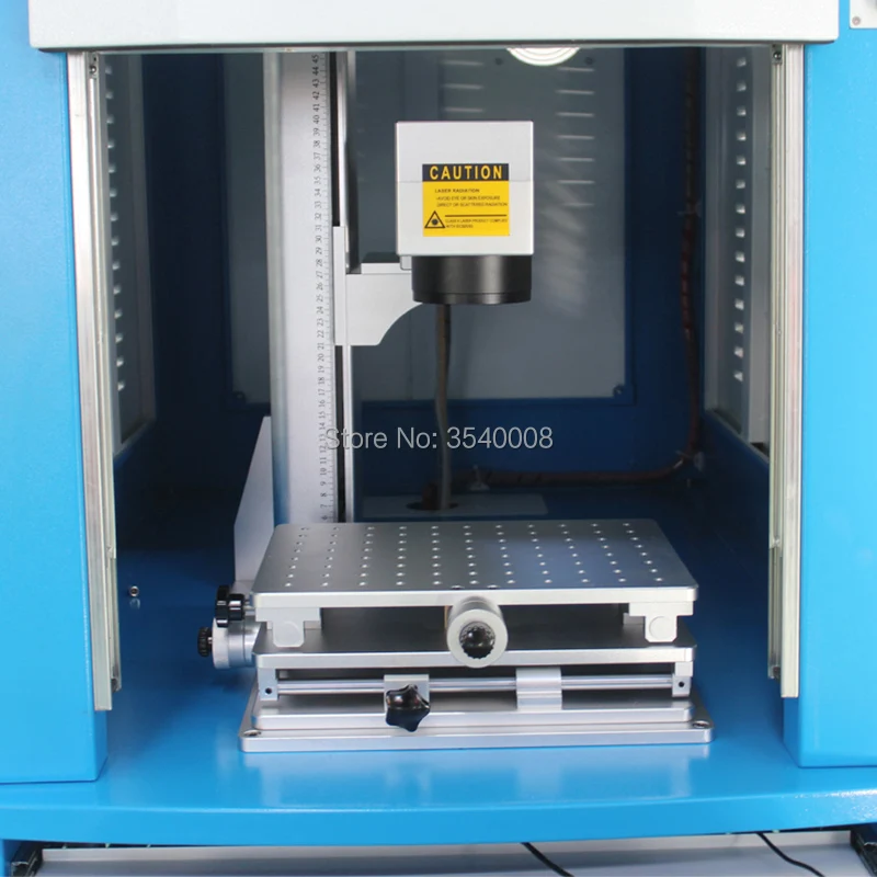  20W Enclose metal fiber laser marking machine + computer + rotary device + protection glasses