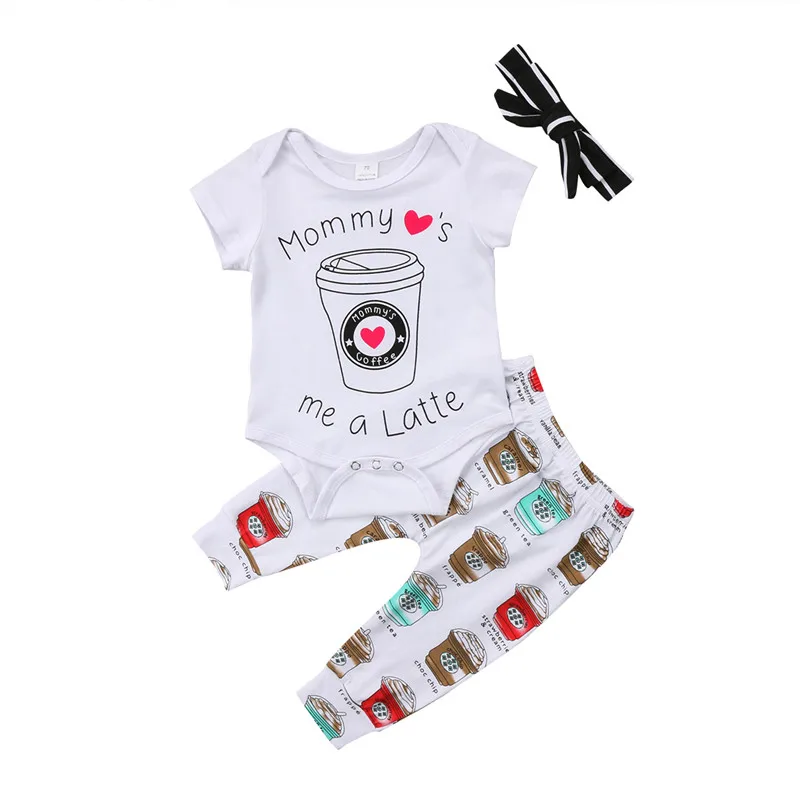 

2019 Newborn Baby Girls Boys Romper Pants Leggings 3PCS Outfits Set Clothes Children clothing set roupas menina