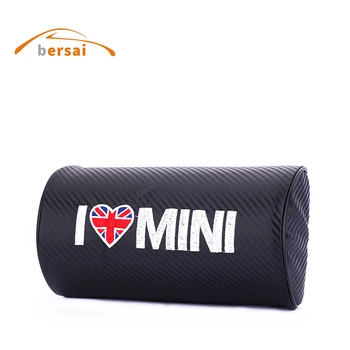 

Carbon fiber style Car soft Neck Pillow seat headrest Car styling for BMW MINI Cooper Countryman R 2011-2018 Series accessories