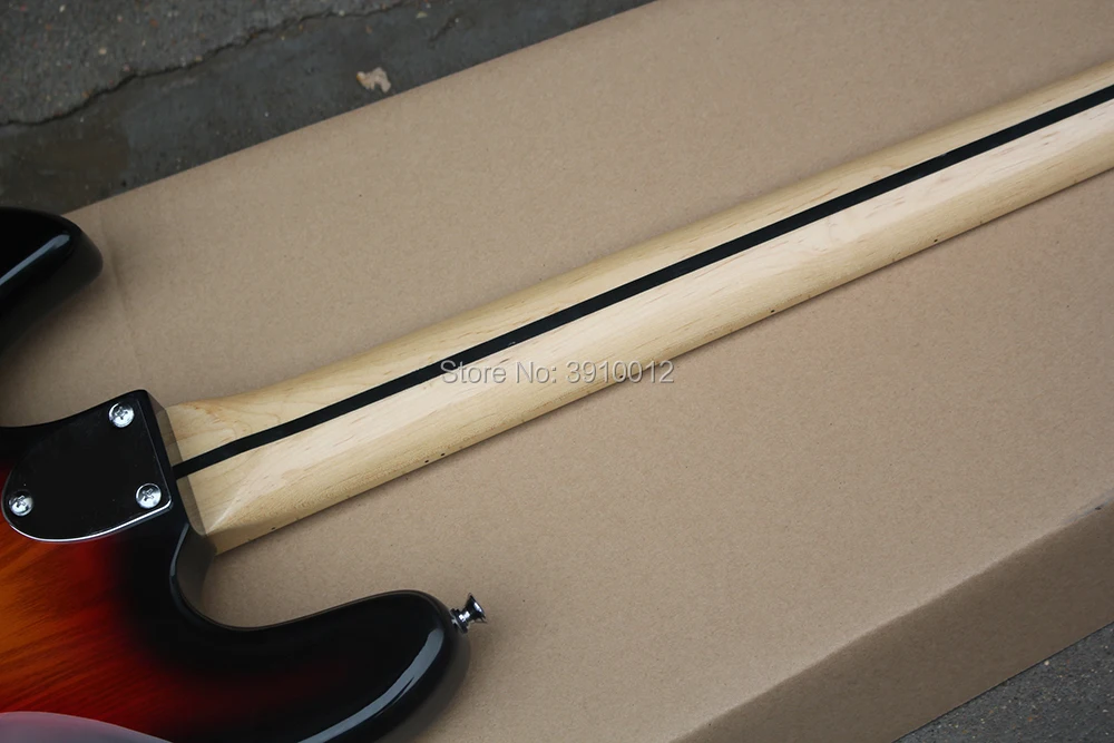 Factory Tobacco Sunburst 4 Strings Electric Bass Guitar with Active Circuit,Black Pickgaurd,Maple Fretboard,Offer Customized Factory Tobacco Sunburst 4 Strings Electric Bass Guitar with Active Circuit,Black Pickgaurd,Maple Fretboard,Offer Customized