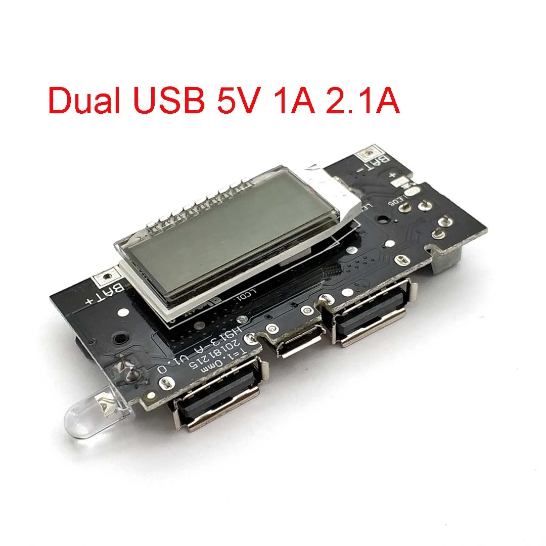 Двойной USB 5 в 1 а 18650 Мобильный Внешний аккумулятор зарядное устройство PCB модуль