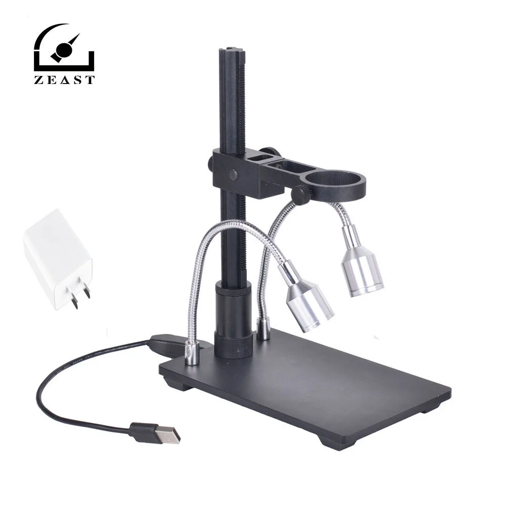  Brazo de aleación de aluminio portátil USB microscopio soporte Mini Pie de mesa marco para reparaci